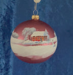 Weihnachtsbaumkugel - Bergchalet am See, Altrosa 10