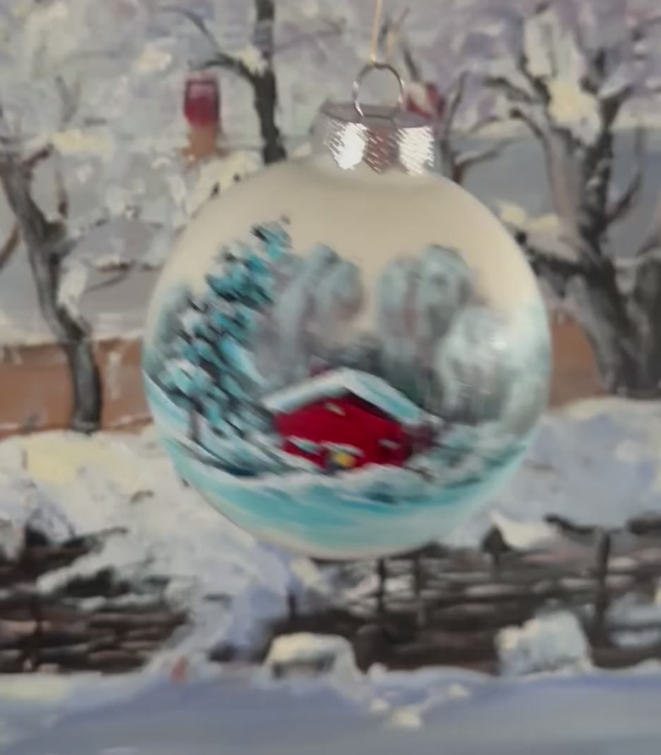 Weihnachtsbaumkugel - Verträumte Winterlandschaft 10