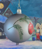 Weihnachtsbaumkugel Silber 10cm