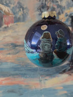 Tannenbaumkugel Kinder im Mondschein 10cm