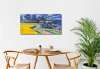 Rapsfeld bei Travemünde, Ölbild auf Leinwand, 40x80cm