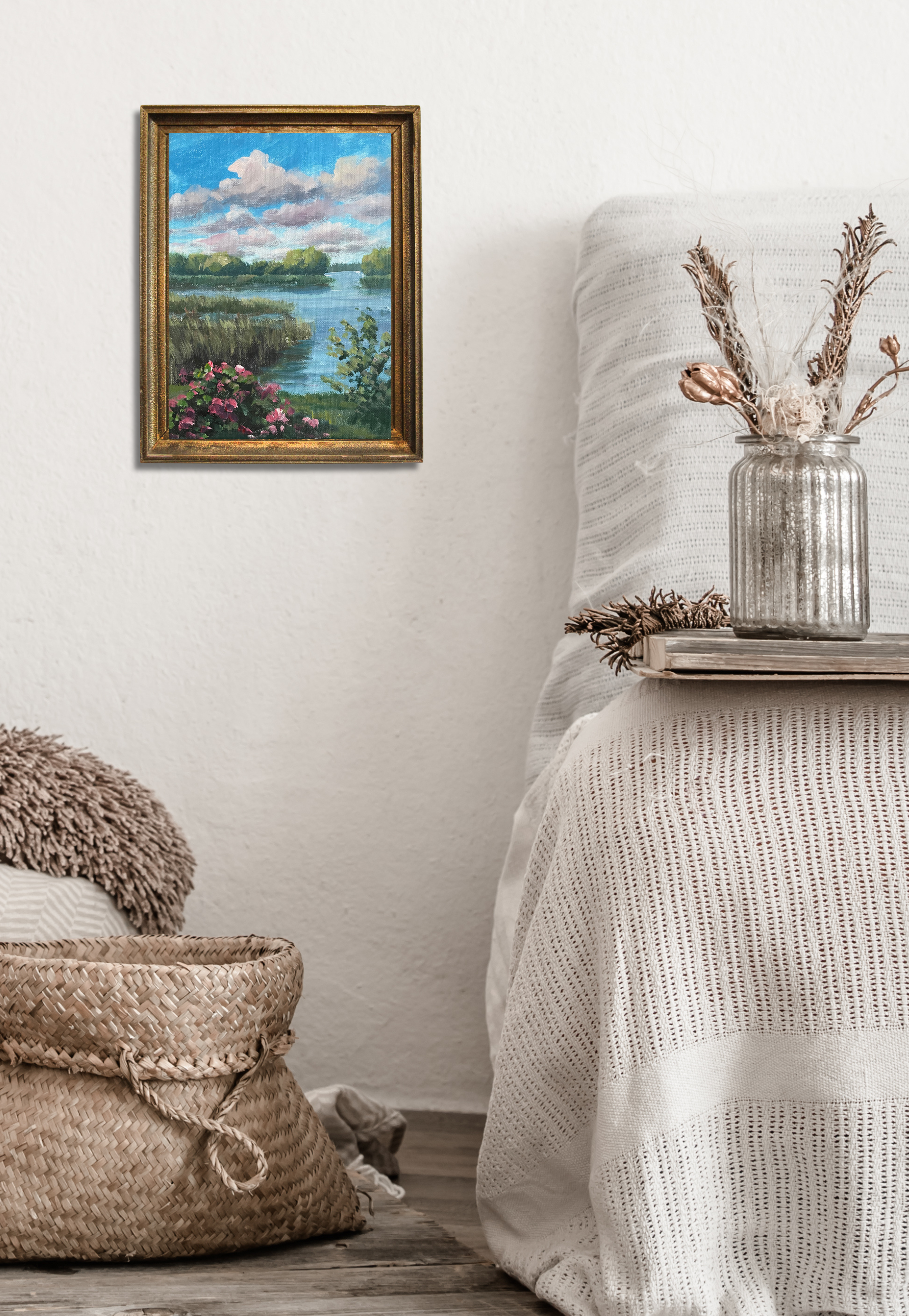 Am Schaalsee, Acrylgemälde auf Leinwand, 24x18cm