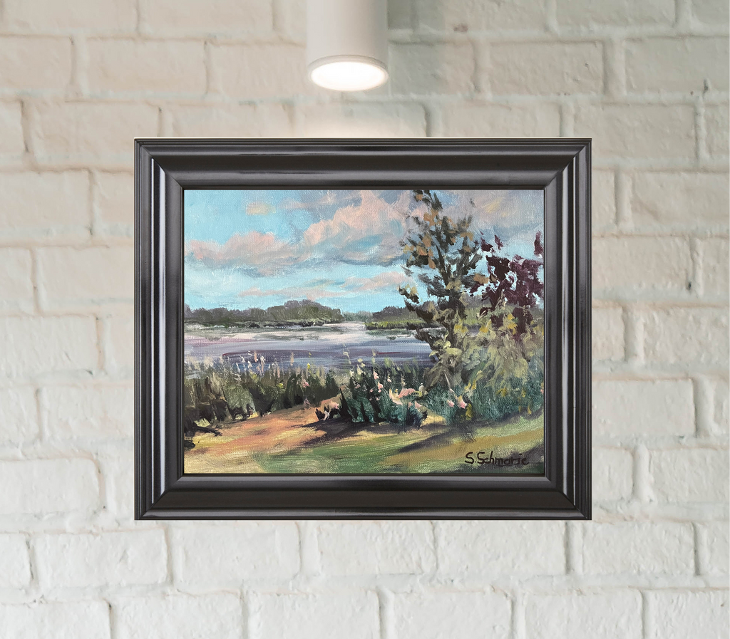 Am Schaalsee, Acrylgemälde auf Leinwand, 24x30cm