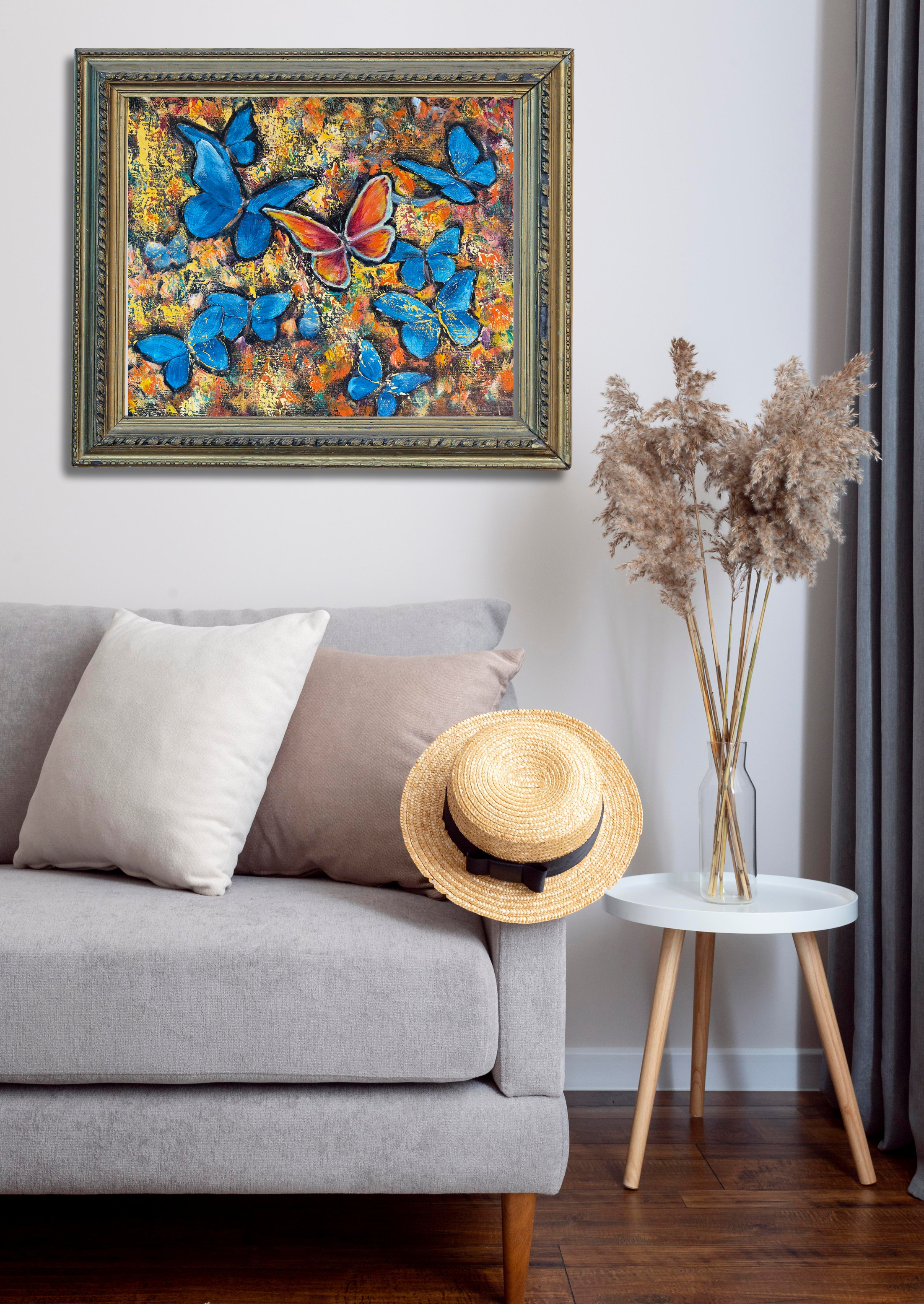 Schmetterlinge, Ölgemälde auf Leinwand, 50x60cm