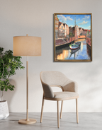 Willi am Stader Fischmarkt, Ölgemälde 60 x 50 cm