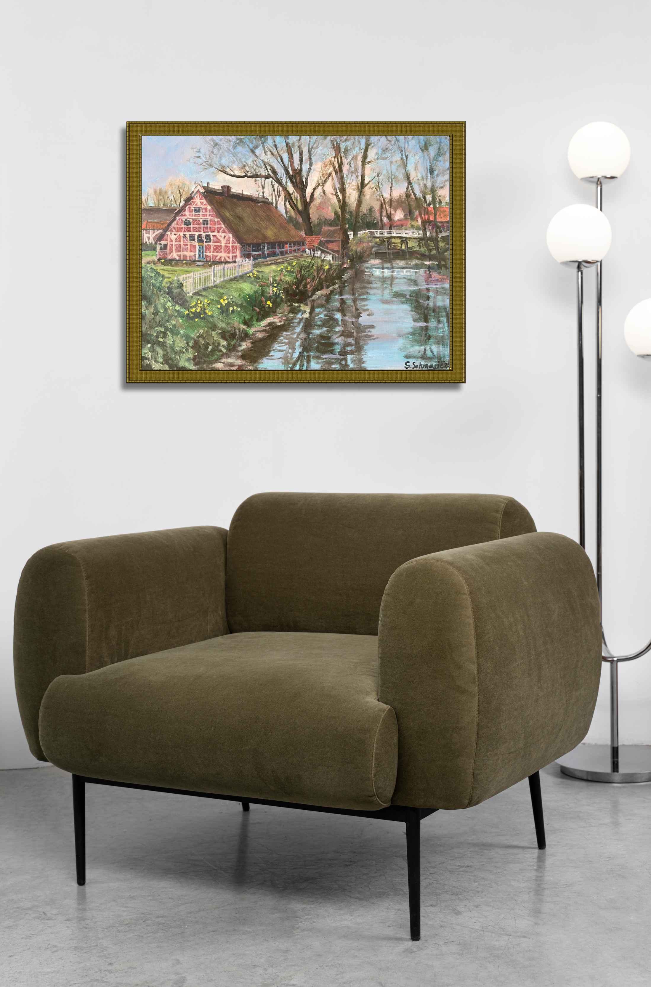 Stader Insel, Acrylgemälde auf Leinwand, 40x50cm