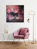 Weibliche Figur, Ölgemälde 80 cm x 80 cm