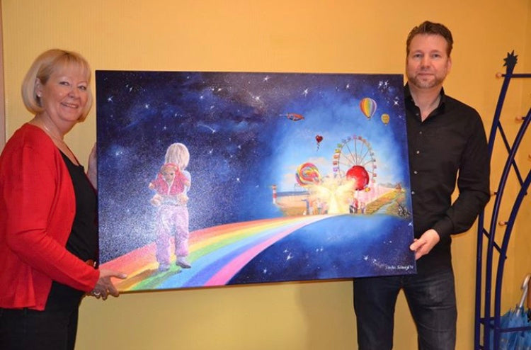 "Sternenbrücke Hamburg", Ölbilder auf Leinwand