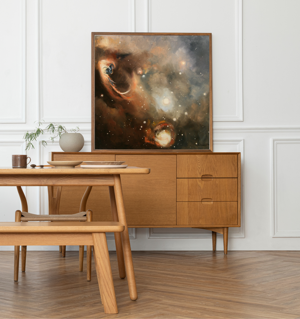 Sternengeburt, Ölgemälde auf Leinwand, 80x80cm