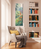 Taglilien, Ölgemälde 150 x 50 cm