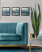 Hafen Hamburg Triologie, Öl auf Leinwand 3 x 20 cm x 20 cm