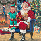 Weihnachtliche Geborgenheit, Ölgemälde auf Leinwand, 80x80cm